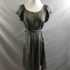 Banana Republic Gray Silk Dress